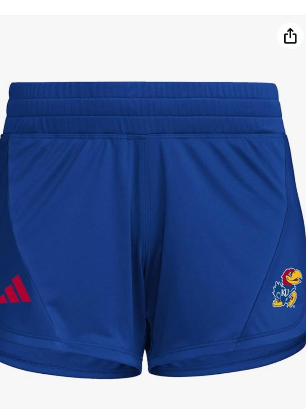 Adidas Women's NCAA University Team Shorts - Kansas Jayhawks 5-inch inseams